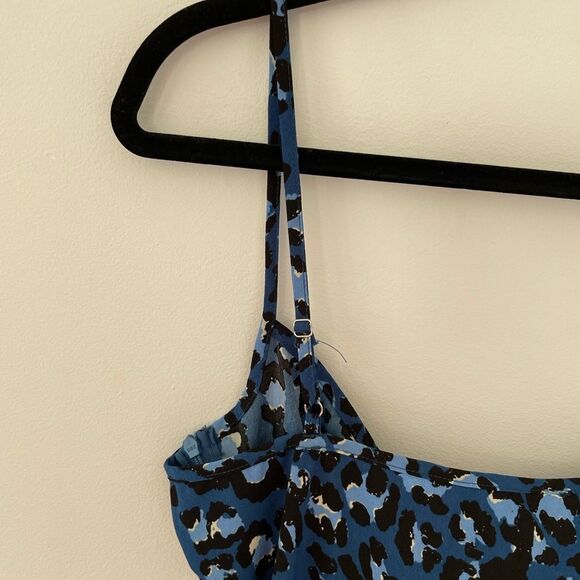 Brave Soul London Cheeta print blue flowy dress - Picture 6 of 7